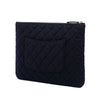 Chanel Paris Hamburg Medium Quilted Wool Coco Sailor Charms O Case Clutch Secondhand