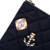 Chanel Paris Hamburg Medium Quilted Wool Coco Sailor Charms O Case Clutch Secondhand
