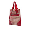 Prada Vitello Trimmed Tweed Flat Tote Secondhand
