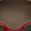 Fendi Zucca Trimmed Coated Canvas Mixed Media Boston Bag Secondhand