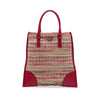 Prada Vitello Trimmed Tweed Flat Tote Secondhand