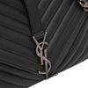 Saint Laurent Large Sheepskin Chevron Monogram College Satchel Secondhand