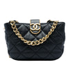 Chanel CC Quilted Lambskin Chain Hobo Bag Secondhand