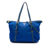 Prada Saffiano Trimmed Tessuto Zip Top Convertible Tote Secondhand