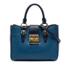 Miu Miu Bicolor Goatskin Madras Satchel Secondhand