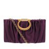 Secondhand Ferragamo Satin Gancini Clutch with Chain