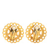 Hermès Gold Plated Bijouterie Fantaisie Clip on Earrings Secondhand
