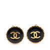 Chanel Resin CC Button Clip On Earrings Secondhand