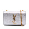 Secondhand Saint Laurent Small Metallic Calfskin Classic Monogram Kate Crossbody