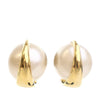 Secondhand Chanel Gold Plated Faux Pearl Clip On Earrings