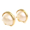 Secondhand Chanel Gold Plated Faux Pearl Clip On Earrings