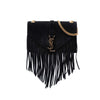 Saint Laurent Small Suede Monogram Envelope Fringe Crossbody Secondhand