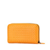 Secondhand Bottega Veneta Leather Intrecciato Zip Around Wallet