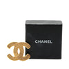 Chanel Gold Plated CC Brooch Secondhand