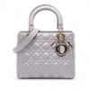 Dior Medium Pearlescent Lambskin Cannage Lady Dior Secondhand