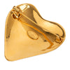 Chanel CC Gold Plated Heart Brooch Secondhand