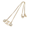 Chanel CC Gold Plated Faux Pearl and Rhinestone Flower Necklace Secondhand