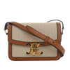 Celine Teen Canvas and Calfskin Triomphe Crossbody Secondhand