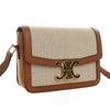 Celine Teen Canvas and Calfskin Triomphe Crossbody Secondhand