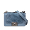 Chanel Small Leather and Fur Boy Flap Secondhand