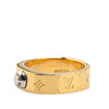 Louis Vuitton Gold Plated Monogram Engraved Nanogram Ring Secondhand