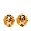 Secondhand Chanel CC Gold Plated Round Clip on Earrings