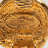 Secondhand Chanel CC Gold Plated Round Clip on Earrings
