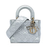 Secondhand Dior Small Metallic Grained Calfskin Cannage Supple Lady Dior