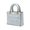 Secondhand Dior Small Metallic Grained Calfskin Cannage Supple Lady Dior