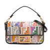 Fendi Chinese Valentines Day Mini Zucca Embroidered Canvas Baguette Satchel Secondhand