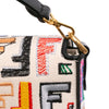 Fendi Chinese Valentines Day Mini Zucca Embroidered Canvas Baguette Satchel Secondhand