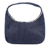Secondhand Burberry House Check Canvas Trimmed Denim Handbag