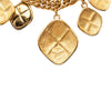Chanel Gold Plated Quilted Diamond Charms Necklace Secondhand