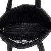 Prada Small Raffia Effect Crochet Embroidered Logo Tote Secondhand