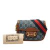 Gucci Small GG Denim Web Horsebit 1955 Crossbody Secondhand