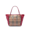 Burberry Small Haymarket Check Coated Canvas and Calfskin Canterbury Tote Secondhand
