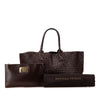 Secondhand Bottega Veneta Medium Lambskin Intreccio Cabat Tote