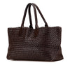 Secondhand Bottega Veneta Medium Lambskin Intreccio Cabat Tote