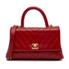 Chanel Small Lambskin Chevron Coco Top Handle Bag Secondhand