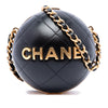 Chanel Quilted Lambskin Logo Sphere Minaudiere Crossbody Secondhand