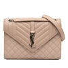 Saint Laurent Medium Grain De Poudre Triquilt Monogram Envelope Bag Secondhand