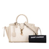 Saint Laurent Baby Canvas and Calfskin Monogram Downtown Cabas Satchel Secondhand