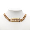 Chanel CC Gold Plated Coco Rhinestones Double Chain Necklace Secondhand