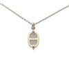 Hermès Palladium Plated Mini Maillon Pendant Necklace Secondhand