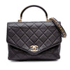 Secondhand Chanel Quilted Calfskin Gold Top Handle Flap