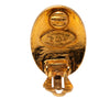 Chanel Gold Plated CC Oval Clip on Earrings Secondhand