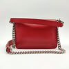 Tod's Double T shoulder bag in red leather with chain