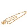 Chanel CC Gold Plated Quilted Pendant Necklace Secondhand