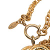 Chanel CC Gold Plated Quilted Pendant Necklace Secondhand