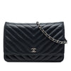 Chanel CC Chevron Lambskin Wallet On Chain Secondhand